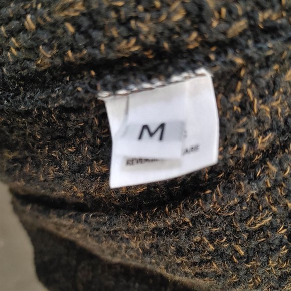 Margaret Winters V Neck 2 Button Cardigan Sweater Women's Size Medium Brown Blac - Picture 4 of 5